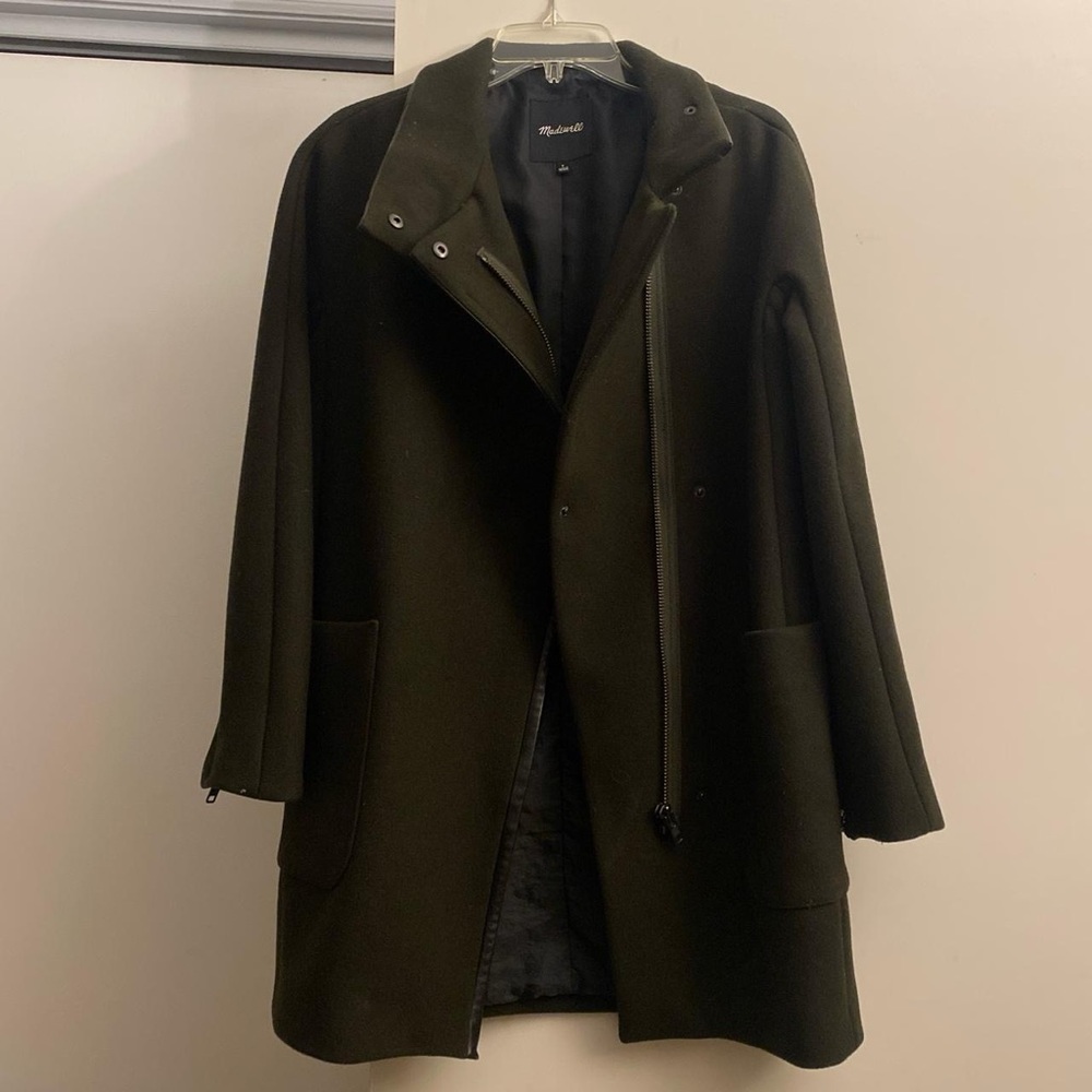 Madewell City Grid Wool Coat